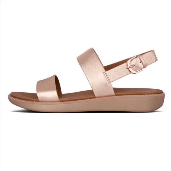 Fitflop | Shoes | Rose Gold Fitflop Barra Sandals | Poshmark